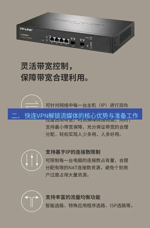 快连VPN 二、 快连VPN解锁流媒体的核心优势与准备工作